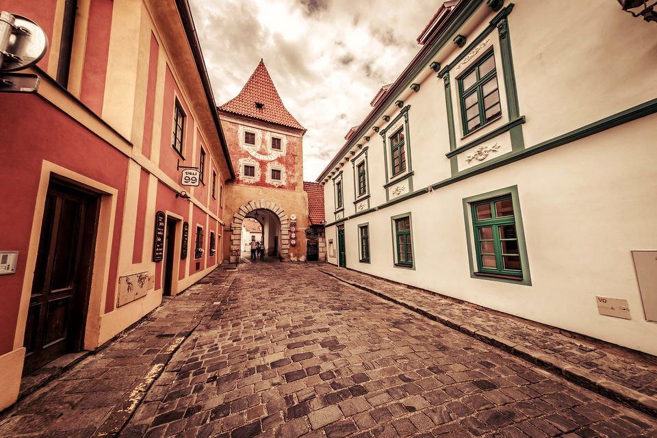 Cesky Krumlov Budweiser gate Latran