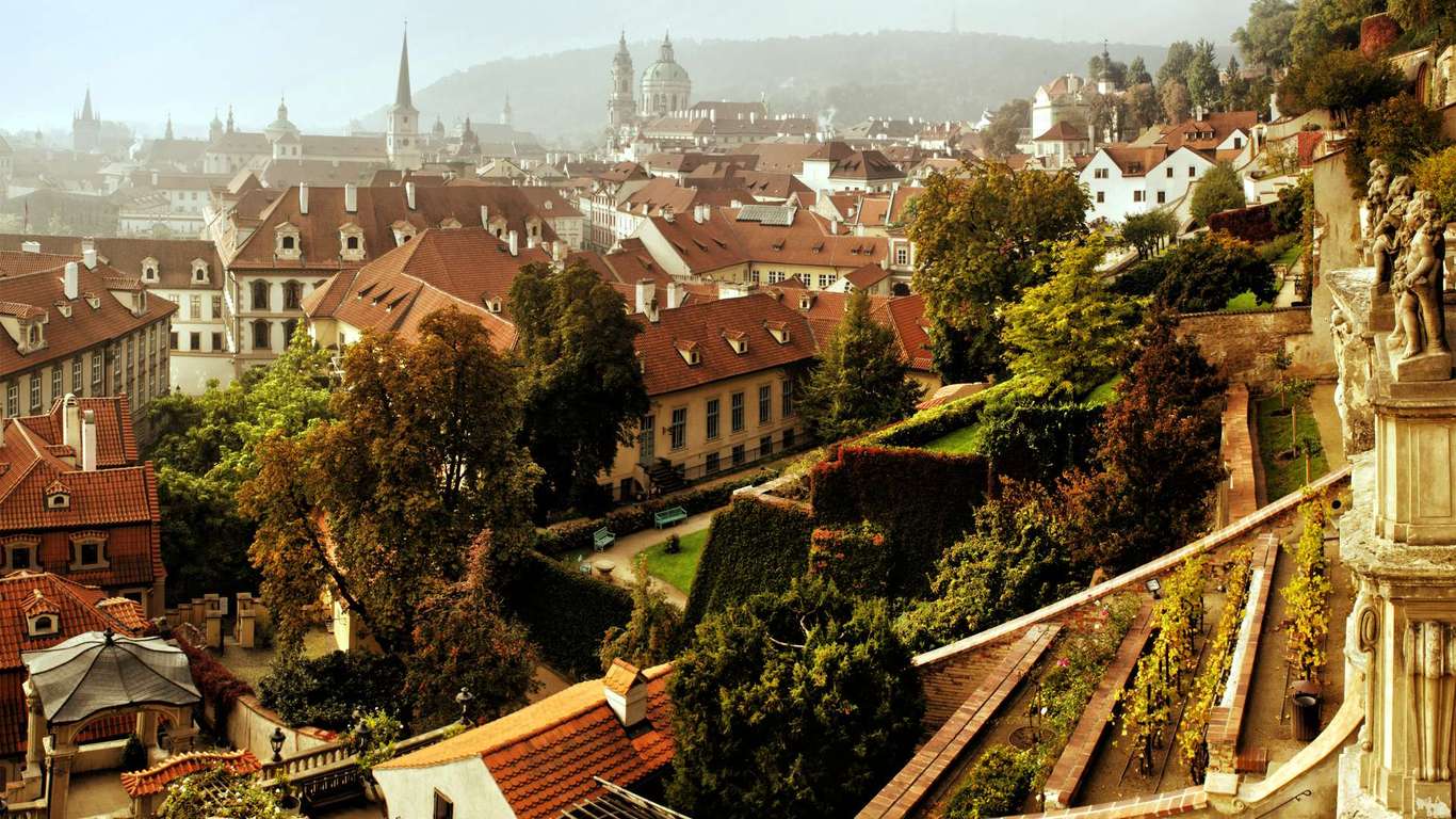 View over the Old Town from Prague Castle - Great Palffy Garden